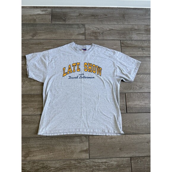 Late Night Show with David Letterman Large T Shirt Gildan Vintage 90’s Y2K CBS - Picture 1 of 6